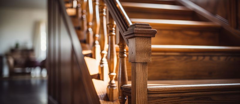 Wood Stair Railing Repair in Olathe, KS